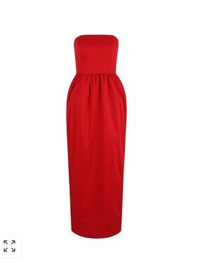 Genoa Strapless Maxi Dress in Red